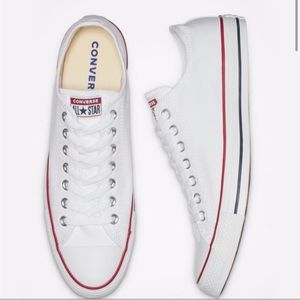 Converse White Low Top Classic Lace Up Sneakers 7